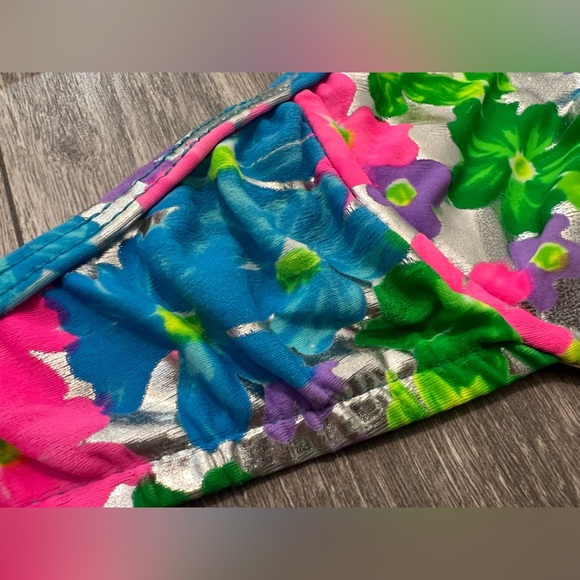 Vintgae studio la Blanca neon foil bikini top. - Picture 7 of 8